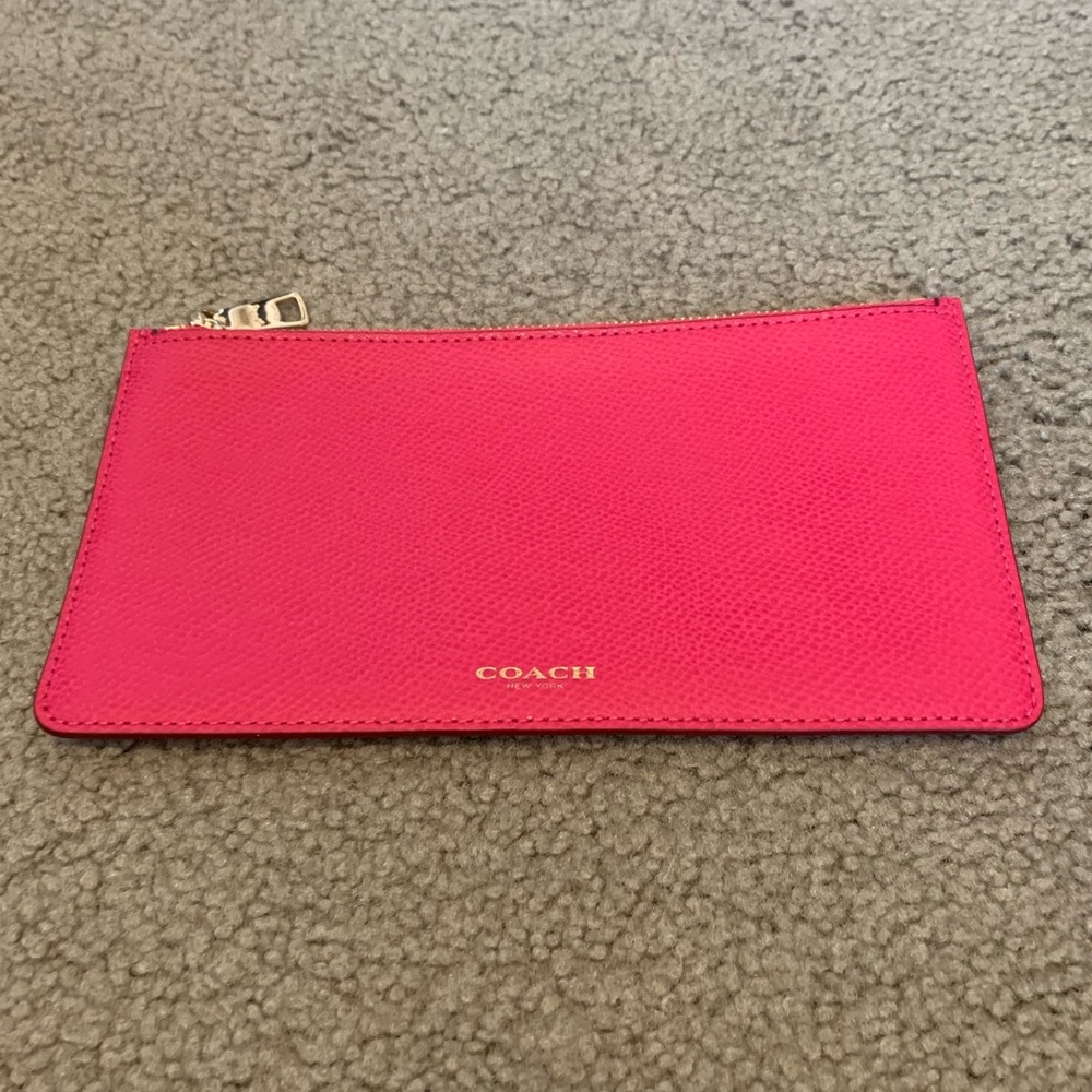 Coach Small Pink Pouch/Clutch